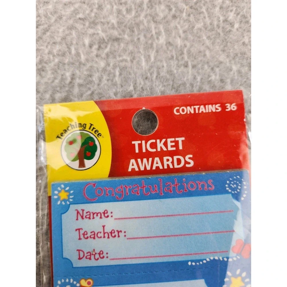 Vintage Teaching Tree Classroom Teacher ticket Awards Tear Off Booklet Student